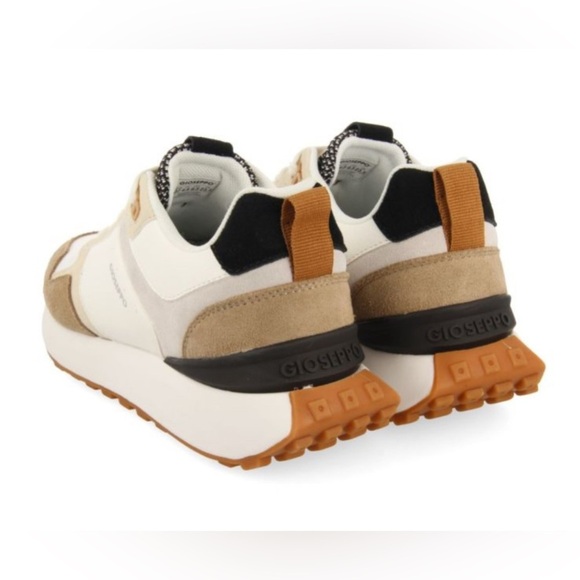 GIOSEPPO Off-White Retro Style Leather Effers Sneakers Size 8 (39 EU) - Picture 4 of 13